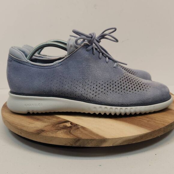 Cole Haan Men's Zerogrand 2 Laser Blue Suede Wingtip Oxford C29219 Size 9 M - Picture 1 of 14